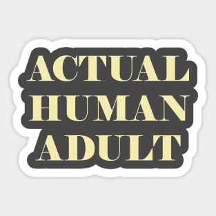 Actual Human Adult Sticker